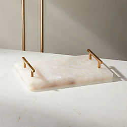 Modern Bathroom Accessories Organize Vanities In Style Cb2 Rose Quartz Tray