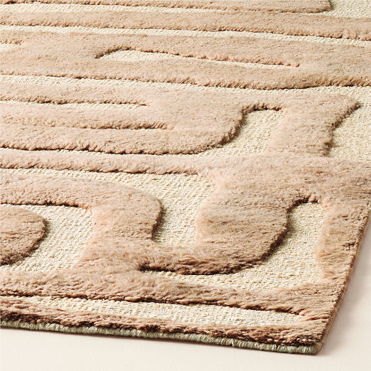 Rosel Sand and Light Brown Wool and Jute Area Rug 10'x14'