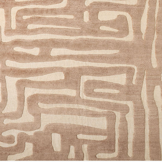 Rosel Sand and Light Brown Wool and Jute Rug Swatch 12"x12"