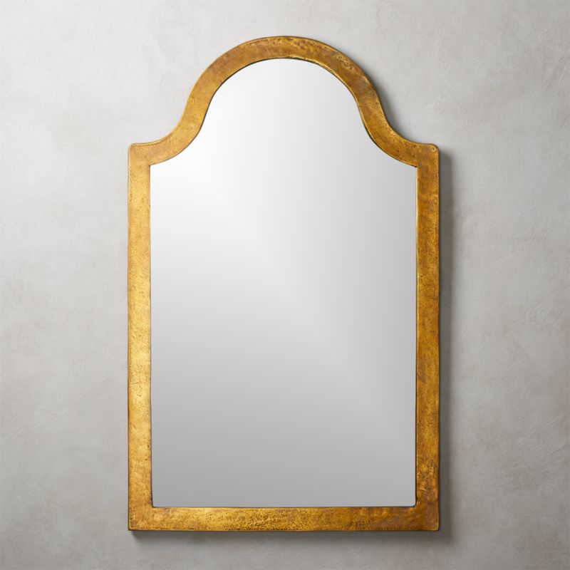 Gold Mirrors Cb2 Palmetto Arch Mirror