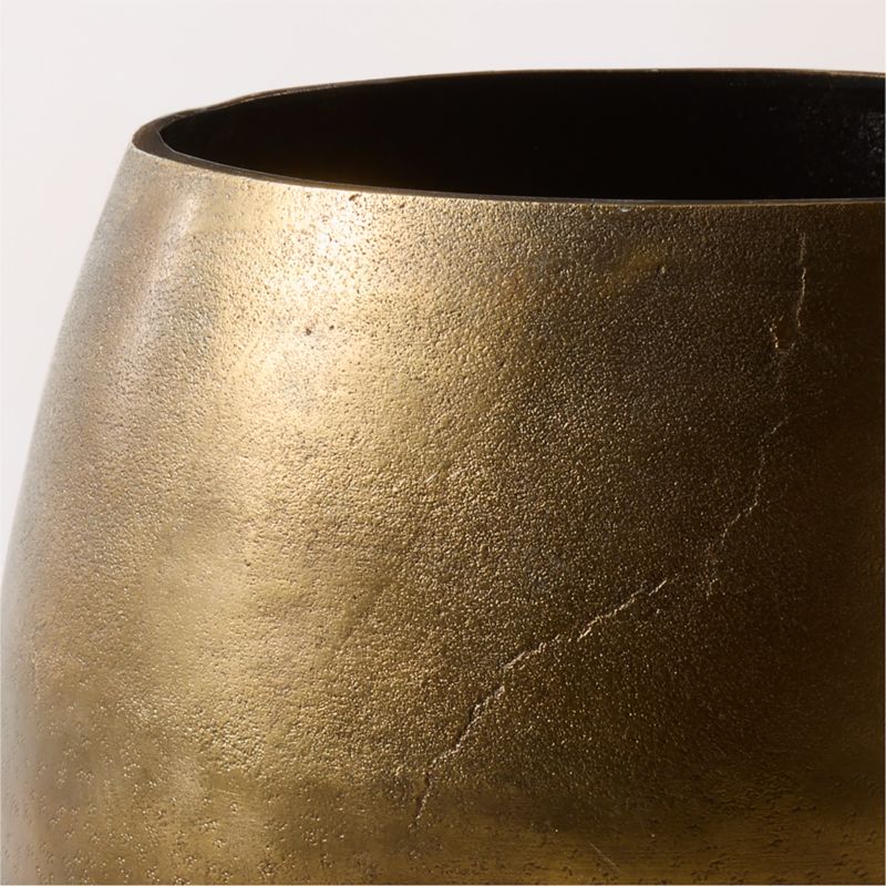 Rough Cast Brass Metal Indoor Planter Small - image 3 of 11