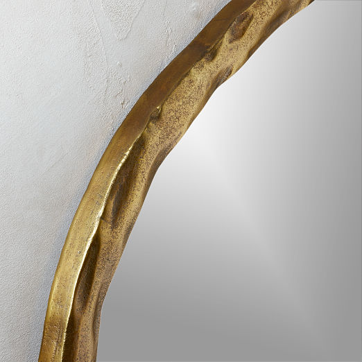 Abel Brass Round Wall Mirror 34"