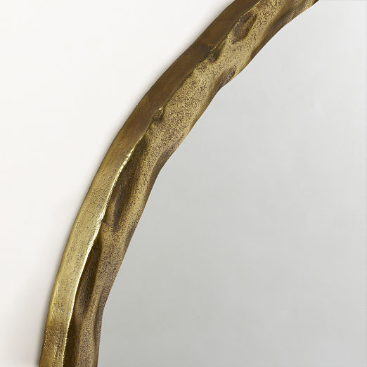 Abel Brass Round Wall Mirror 34"