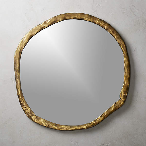 Abel Brass Round Wall Mirror 34