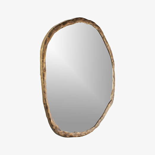 Abel Brass Round Wall Mirror 48"