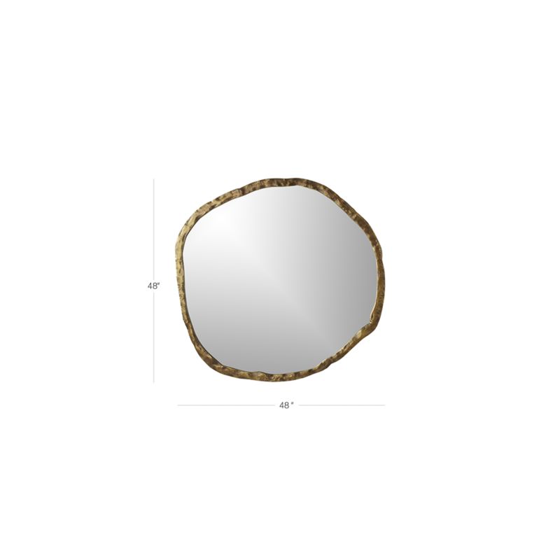 View Abel Brass Round Wall Mirror 48" - image 3 of 14