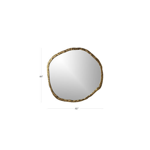 Abel Brass Round Wall Mirror 48"