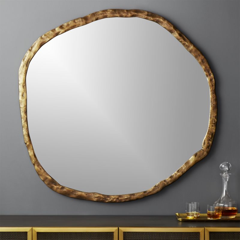 Abel Brass Round Wall Mirror 48, What Size Round Mirror For 48 Inch Console Table