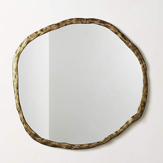 Abel Brass Round Wall Mirror 48"