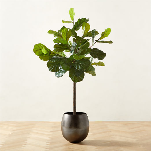 Rough Cast Black Aluminum Indoor Planter Large