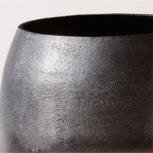 Rough Cast Black Aluminum Indoor Planters