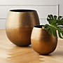 Rough Modern Brass Metal Indoor Planter Large Reviews Cb