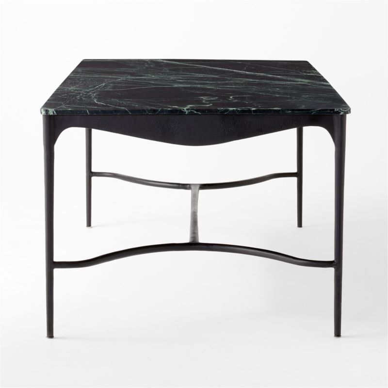 Roumare Green Marble Dining Table + Reviews CB2 Canada