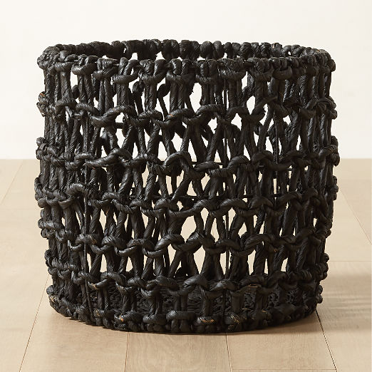 Kalum Woven Black Storage Basket Large