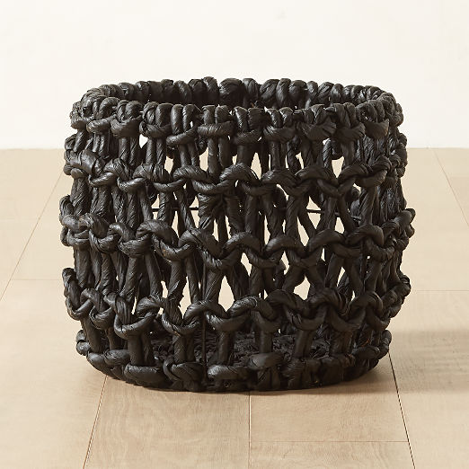 Kalum Woven Black Storage Basket Small