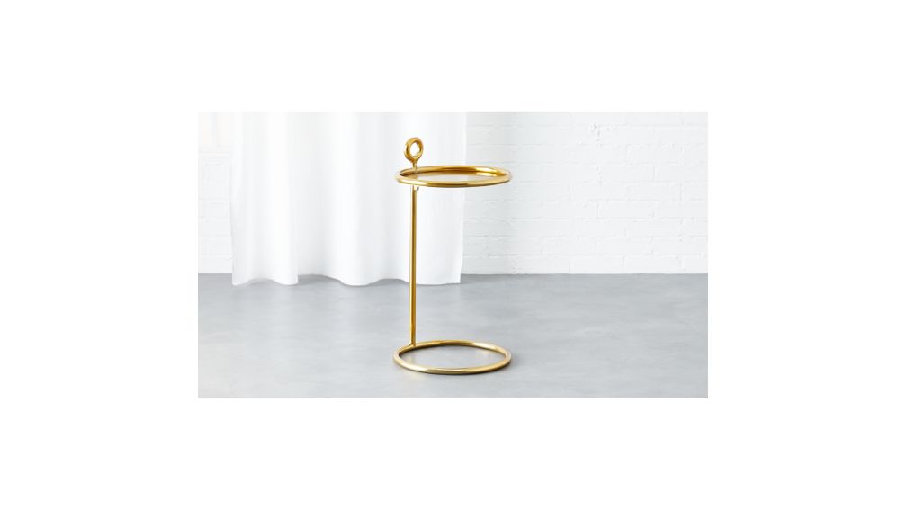 Round Brass C Table + Reviews CB2