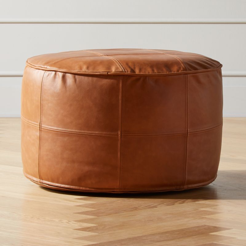 leather round ottoman coffee table