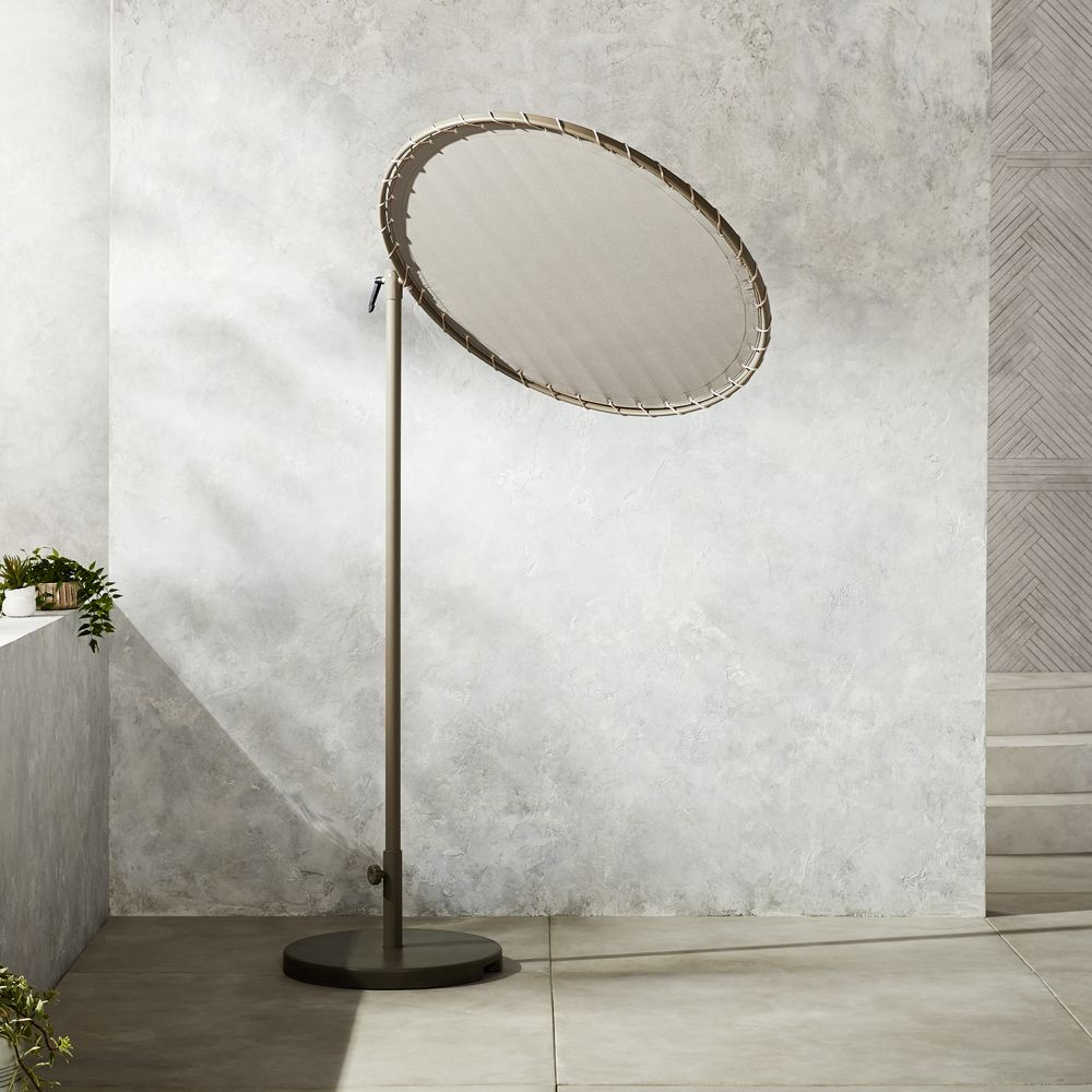 Round Sun Shade Grey with Base