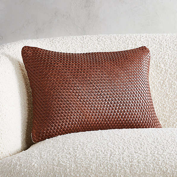 Leather Pillows Cb2, Decorative Leather Pillows