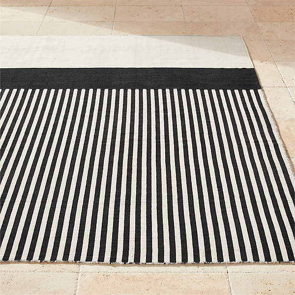 White Outdoor Area Rug Cb2, Brown And White Striped Rug
