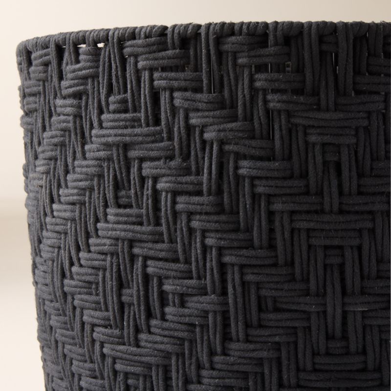 Rowen Handwoven Round Black Cotton Storage Basket XL - image 3 of 4