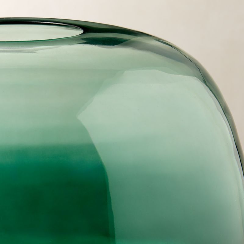 Roxana Ombre Forest Green Glass Hurricane Candle Holder - image 2 of 4