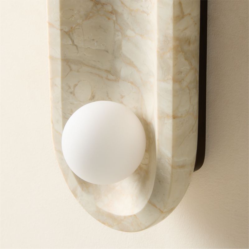 Roxane Golden Oman Marble Wall Sconce by goop - image 2 of 7