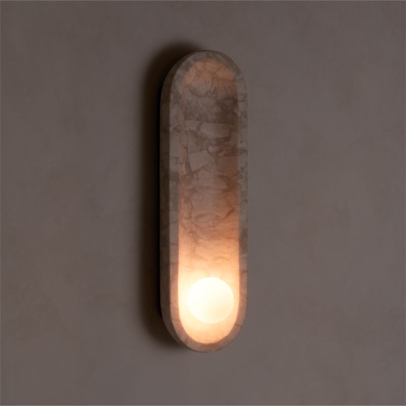 Roxane Golden Oman Marble Wall Sconce by goop - image 3 of 7