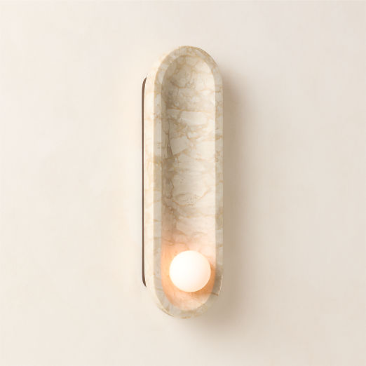 Roxane Golden Oman Marble Wall Sconce by goop