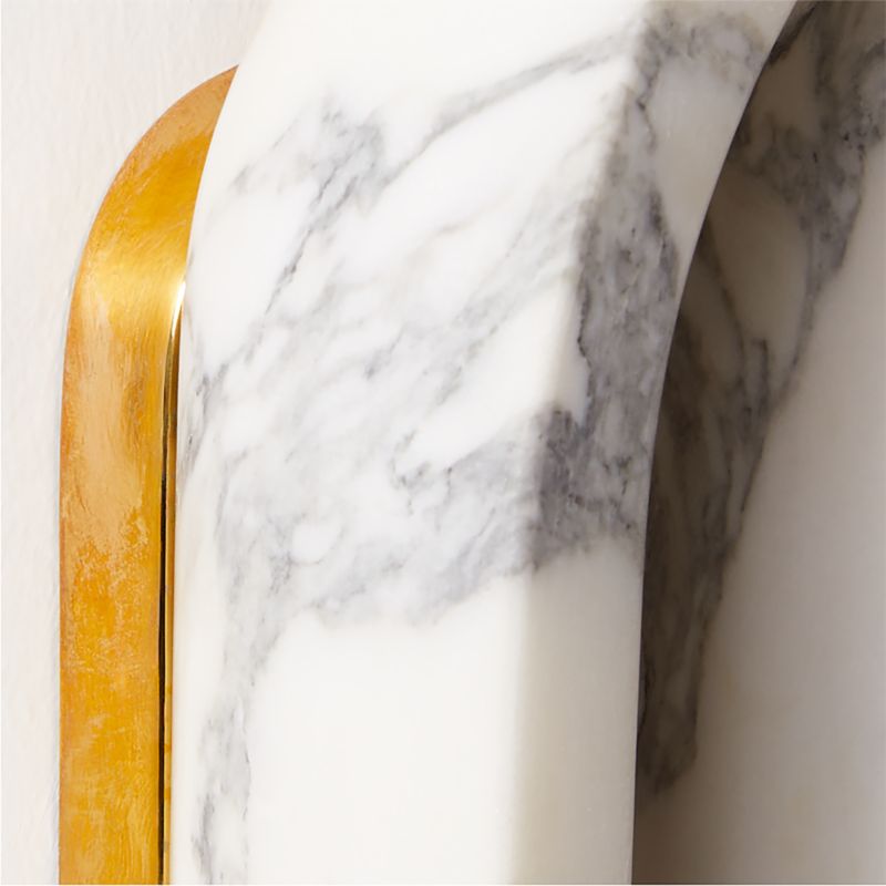 Roxane White Marble Wall Sconce by goop - image 5 of 13