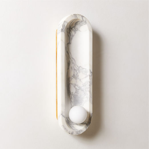 Roxane White Marble Wall Sconce by goop