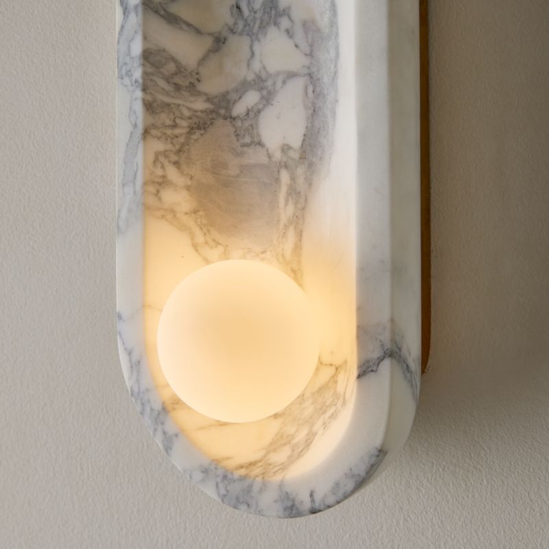 Roxane White Marble Wall Sconce by goop - image 4 of 14
