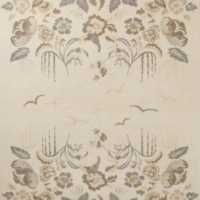 Roza Hand-Knotted Taupe Floral New Zealand Wool Rug Swatch 12"x12"