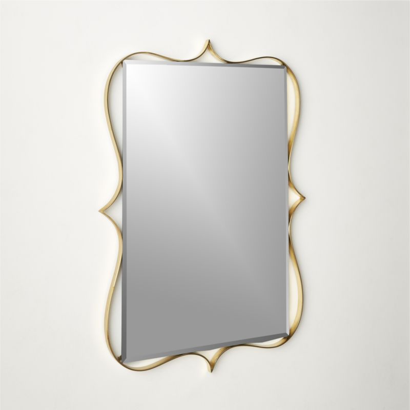 Ruban Polished Brass Wall Mirror 30''x42" - image 2 of 4