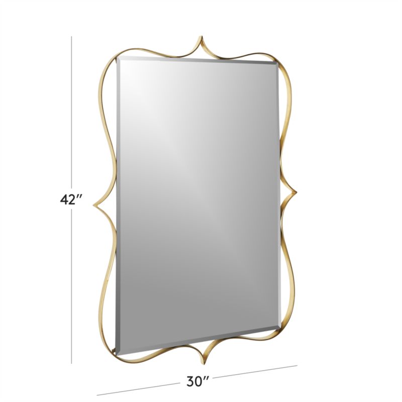 View Ruban Polished Brass Wall Mirror 30''x42" - image 2 of 4