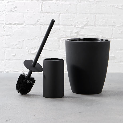 Rubber Coated Black Bath Accessories