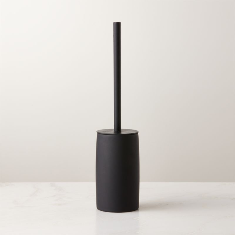 Rubber Coated Black Toothbrush-Razor Cup + Reviews, CB2