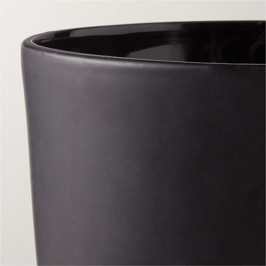 Rubber-Coated Black Wastebasket