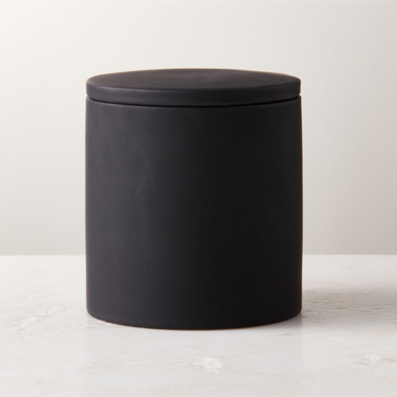 Rubber Coated Modern Black Canister Reviews CB2 Canada   RubberBlkCtdCanisterSHS23