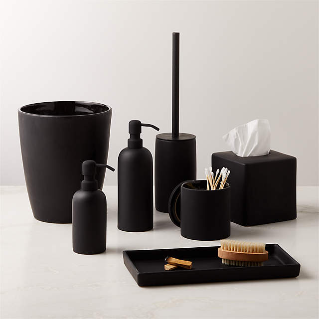 The Matte Black Ceramic Bath Accessories