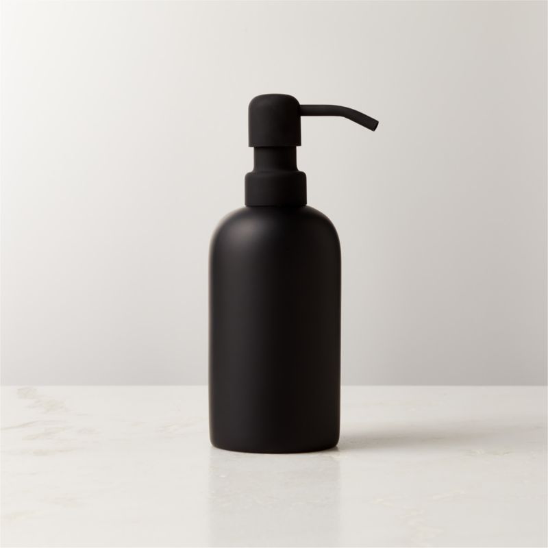 View Rubber-Coated Black Soap Pump 8oz details