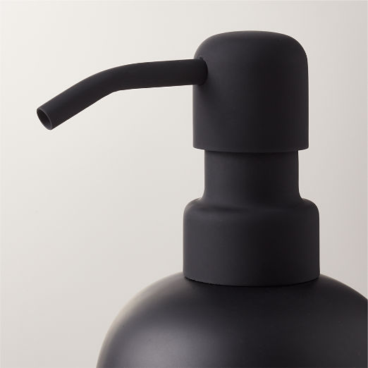 Rubber-Coated Black Bath Accessories