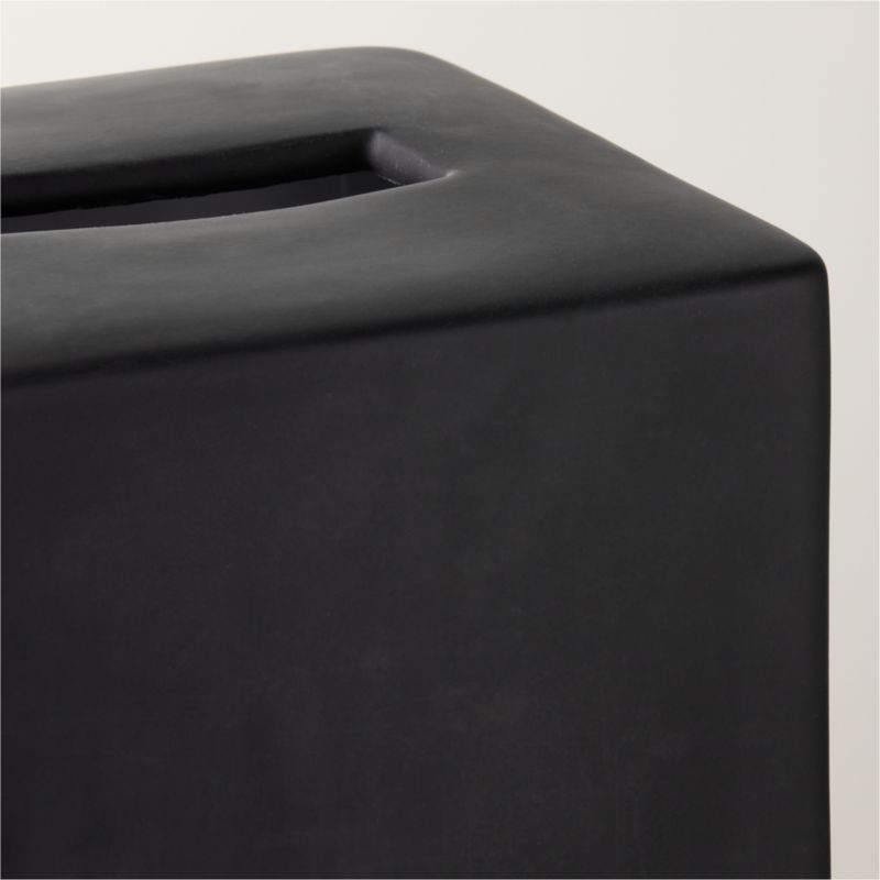 Rubber Coated Black Modern Vanity Tray + Reviews, CB2