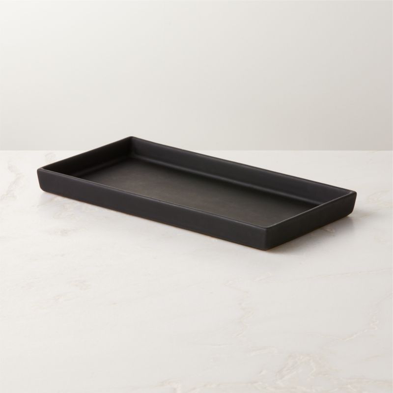 Rubber-Coated Blue Vanity Tray + Reviews