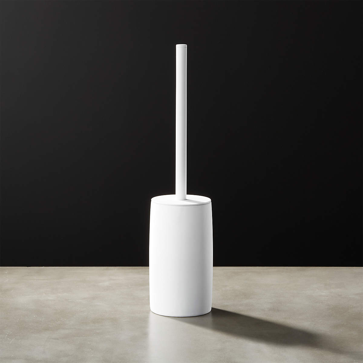 White Rubber Coated Toilet Brush + Reviews CB2