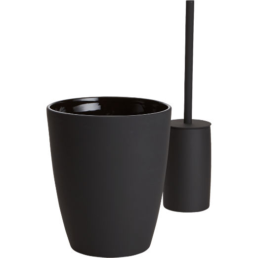 Rubber Coated Black Bath Accessories