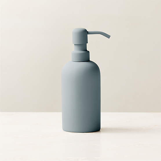 Rubber-Coated Blue Soap Pump 8oz