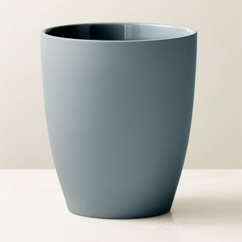 Rubber-Coated Blue Wastebasket - image 0 of 3