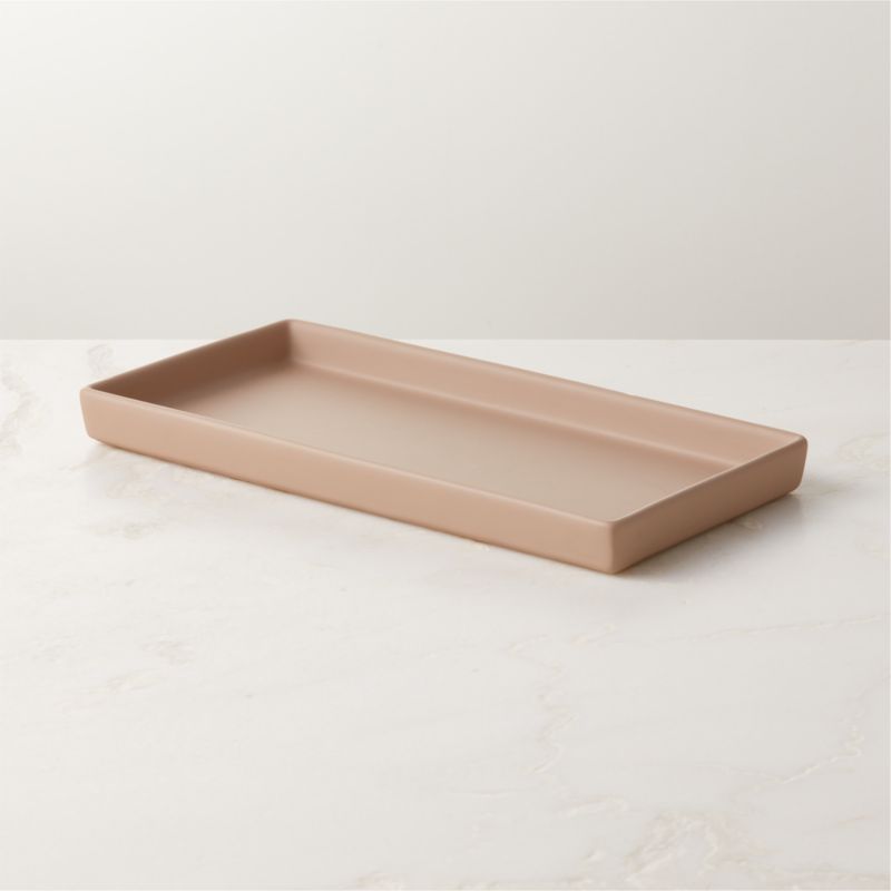 View Rubber-Coated Sand Vanity Tray details