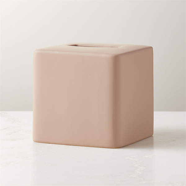 Modern Rubber-Coated Sand Tissue Box Cover + Reviews